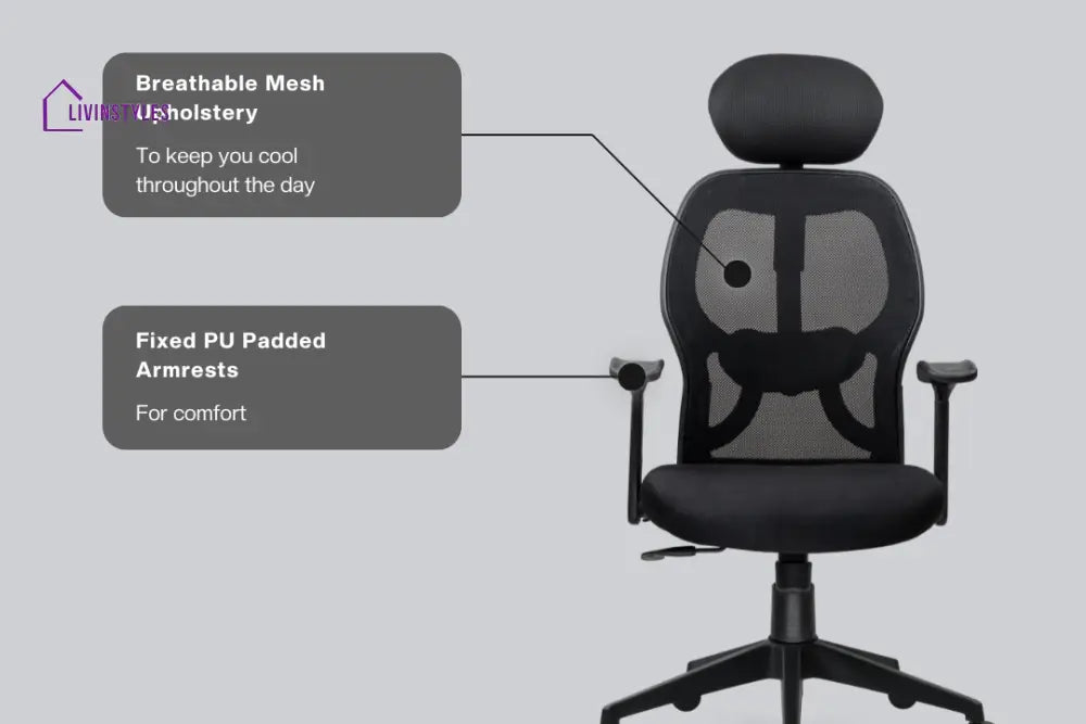 New York Go High Back Mesh Office Chair Efficient Chairs