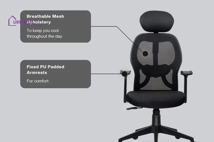 New York Go High Back Mesh Office Chair Efficient Chairs