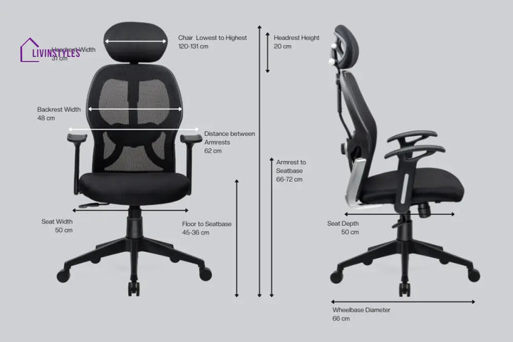 New York Go High Back Mesh Office Chair Efficient Chairs