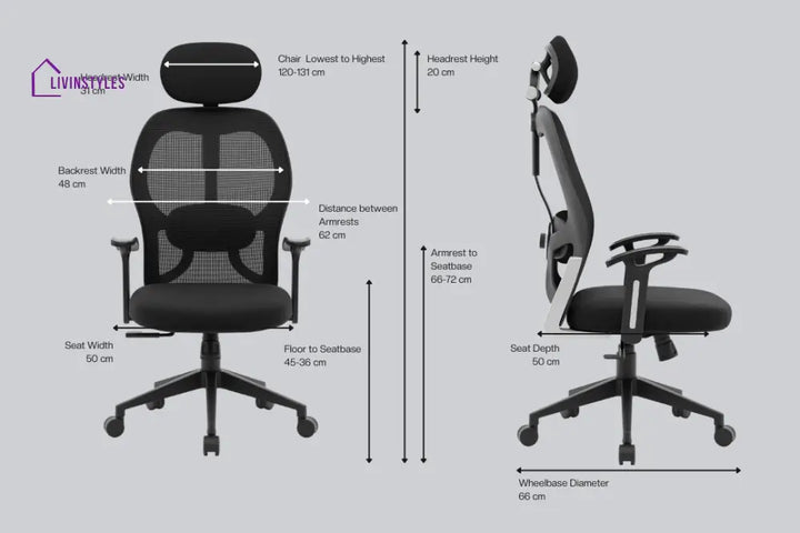 New York Go High Back Mesh Office Chair Efficient Chairs