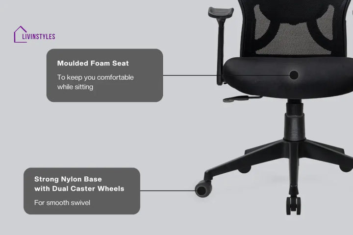 New York Go High Back Mesh Office Chair Efficient Chairs
