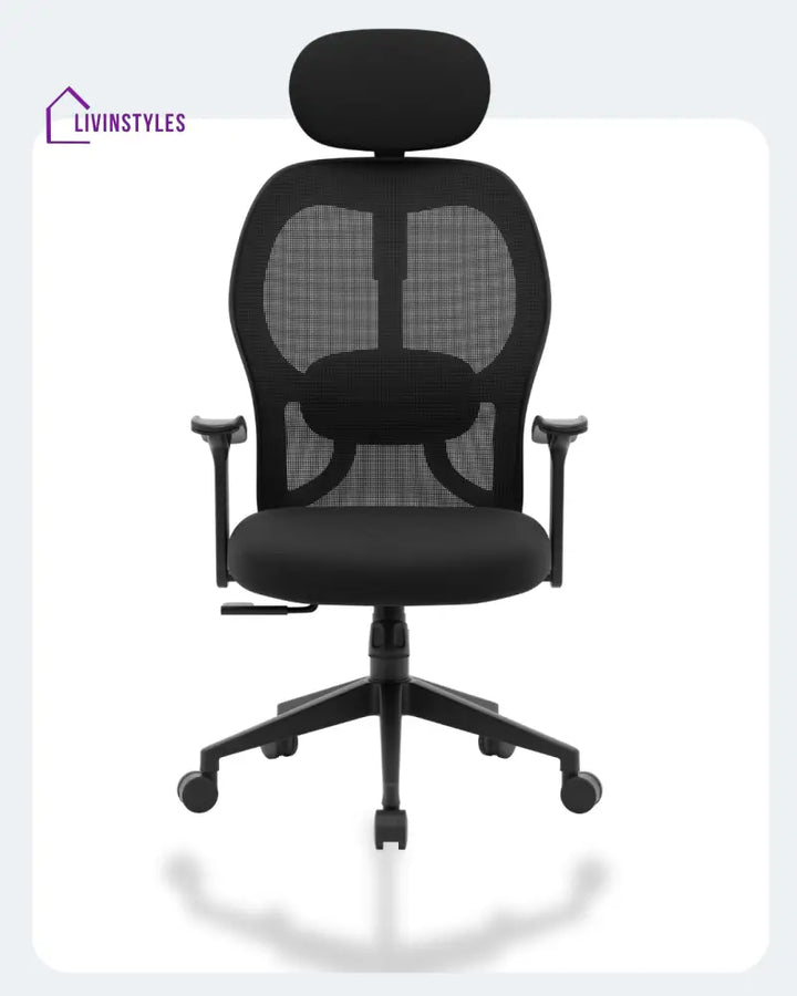New York Go High Back Mesh Office Chair Black Efficient Chairs