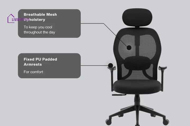 New York Go High Back Mesh Office Chair Efficient Chairs