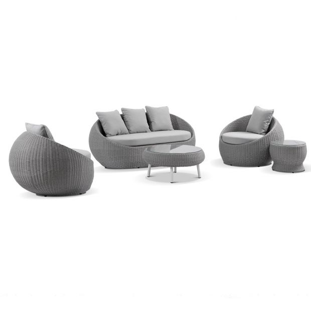 Ignazio Outdoor Sofa Set 3 Seater , 2 Single seater , 1 Side table and 1 Center Table