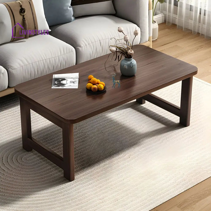 Nexa Solid Wood Coffee Table for Living Room | Folding Coffee Table | Rectangle Shape