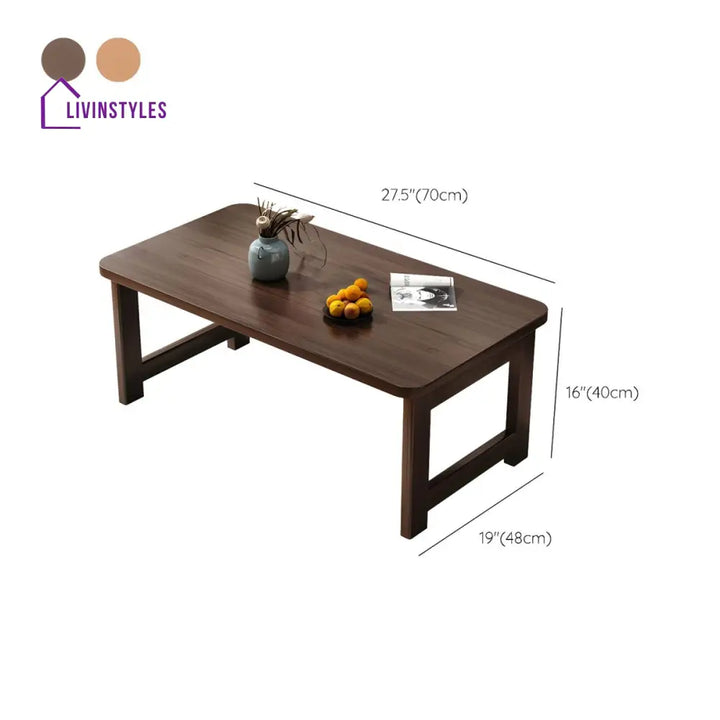 Nexa Solid Wood Coffee Table for Living Room | Folding Coffee Table | Rectangle Shape
