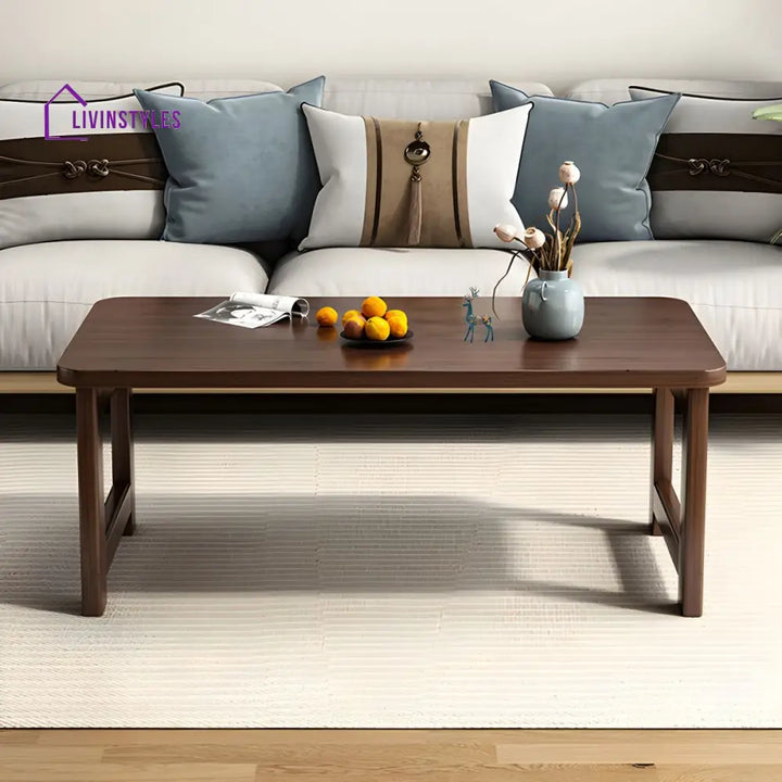 Nexa Solid Wood Coffee Table for Living Room | Folding Coffee Table | Rectangle Shape