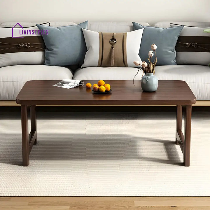 Nexa Solid Wood Coffee Table for Living Room | Folding Coffee Table | Rectangle Shape
