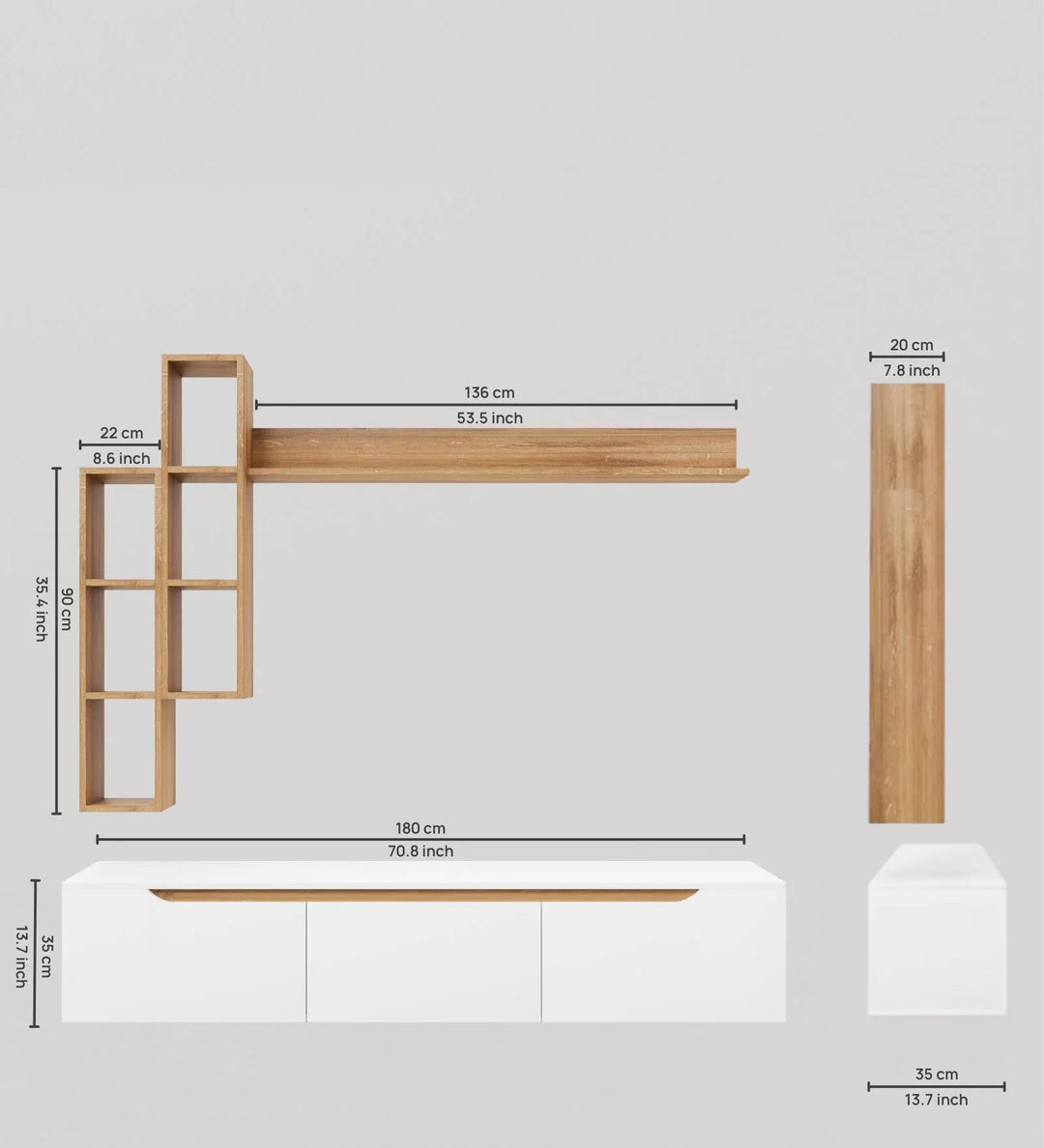The Luxora Premium Engineered Wood TV Unit