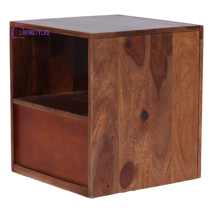 Ngon Sheesham Bedside Table with Single Drawer
