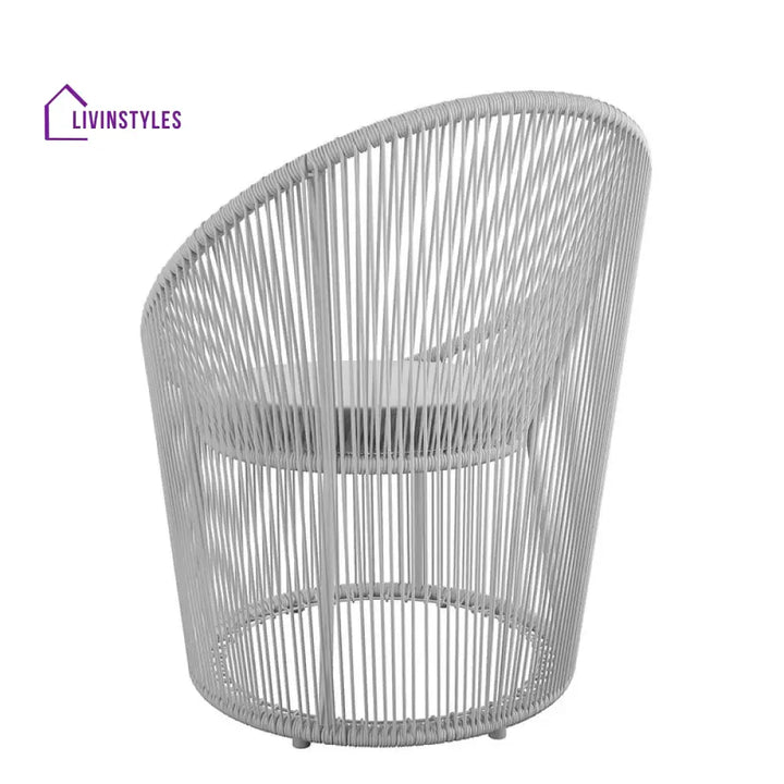 Nibo Outdoor Patio Seating Single Chair (White) - Coffee Table Sets