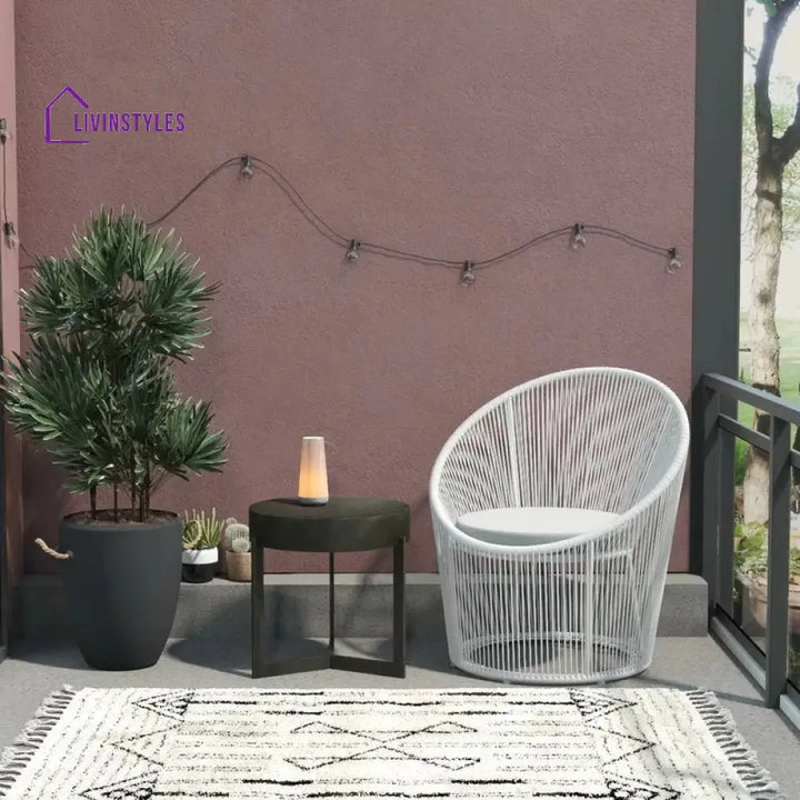 Nibo Outdoor Patio Seating Single Chair (White) - Coffee Table Sets