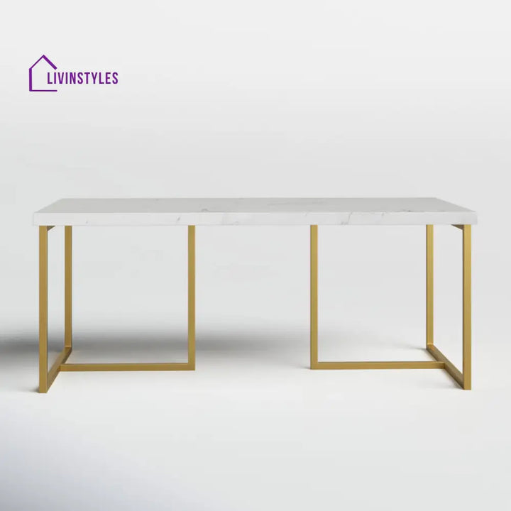 Nicole Metal And Marble Top Coffee Table