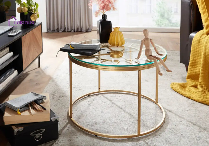 Nidhi Clock Coffee Table For Living Room