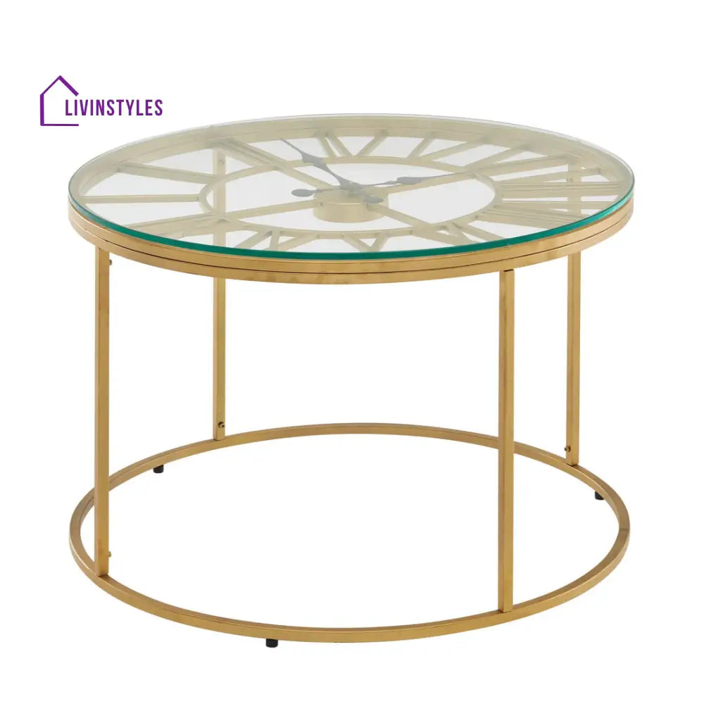 Nidhi Clock Coffee Table For Living Room