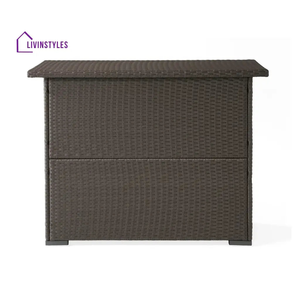 Niharika 7-Piece Outdoor Rattan Wicker Bar Set with Wicker Top Table - Bar Set