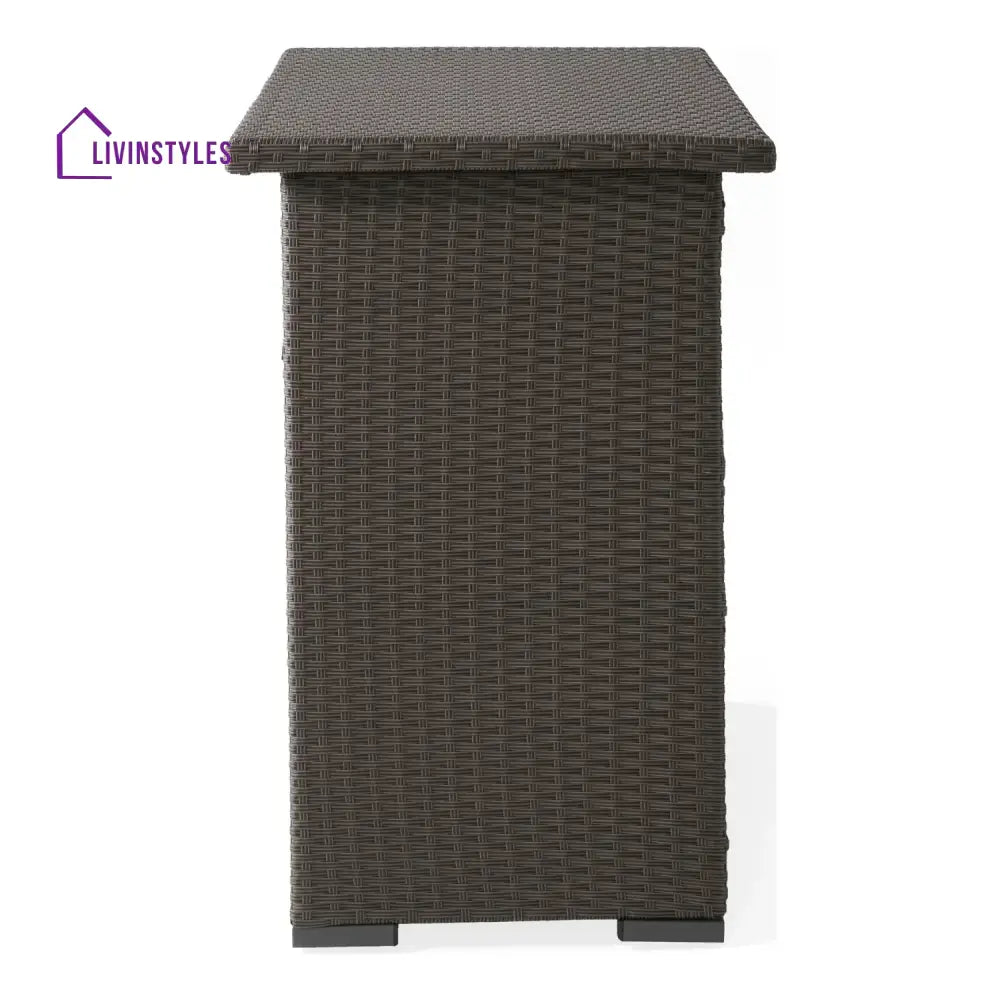 Niharika 7-Piece Outdoor Rattan Wicker Bar Set with Wicker Top Table - Bar Set