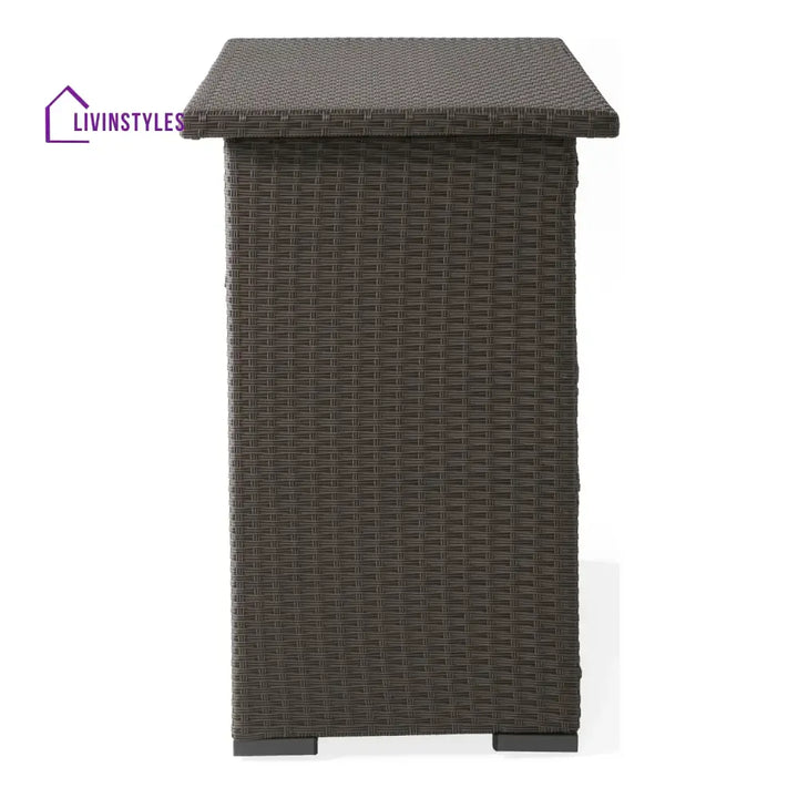 Niharika 7-Piece Outdoor Rattan Wicker Bar Set with Wicker Top Table - Bar Set