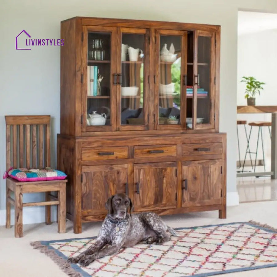 Niharika Crockery Cabinet Extra Large (Honey Finish)