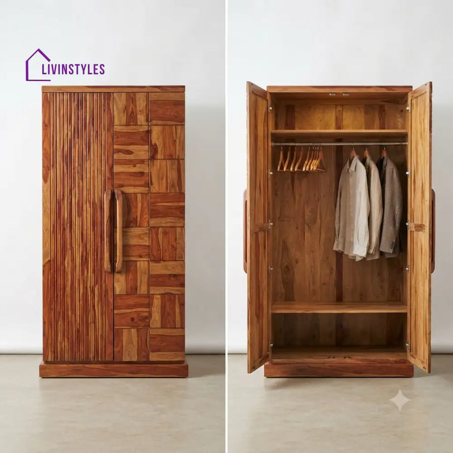 Niharika Wooden Wardrobe for Clothes | Cupboard for Clothes