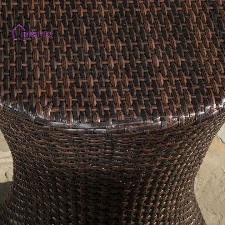 Nike Outdoor Rattan Wicker Lounge Chairs Set of 2 with Matching Side Table - Lounger Set