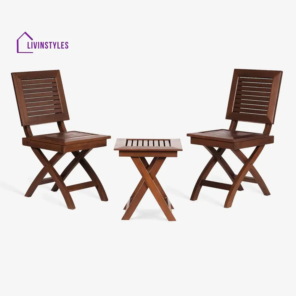 Radha Outdoor Folding Square Stool With 2 Chair