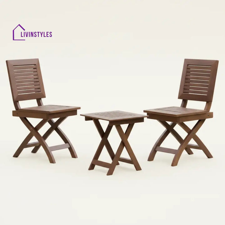 Radha Outdoor Folding Square Stool With 2 Chair