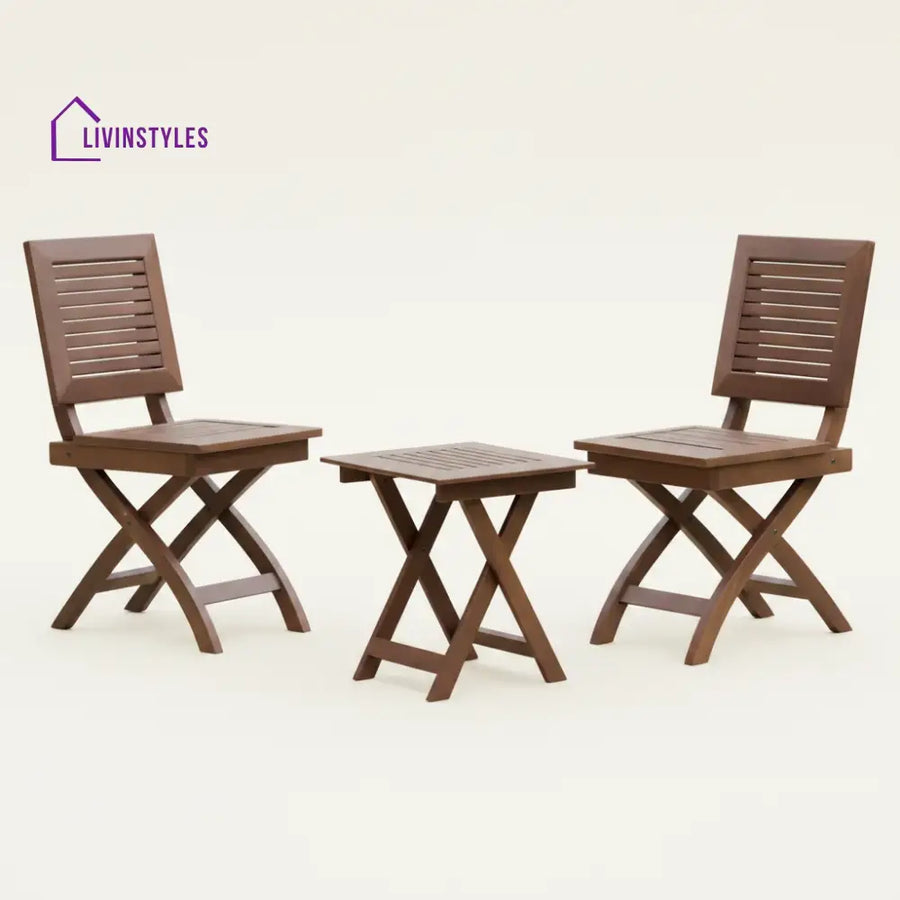 Radha Outdoor Folding Square Stool With 2 Chair