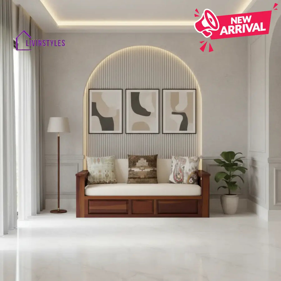 Sereta Sheesham Wood Sofa Cum Bed King size - Sofa Cum Bed