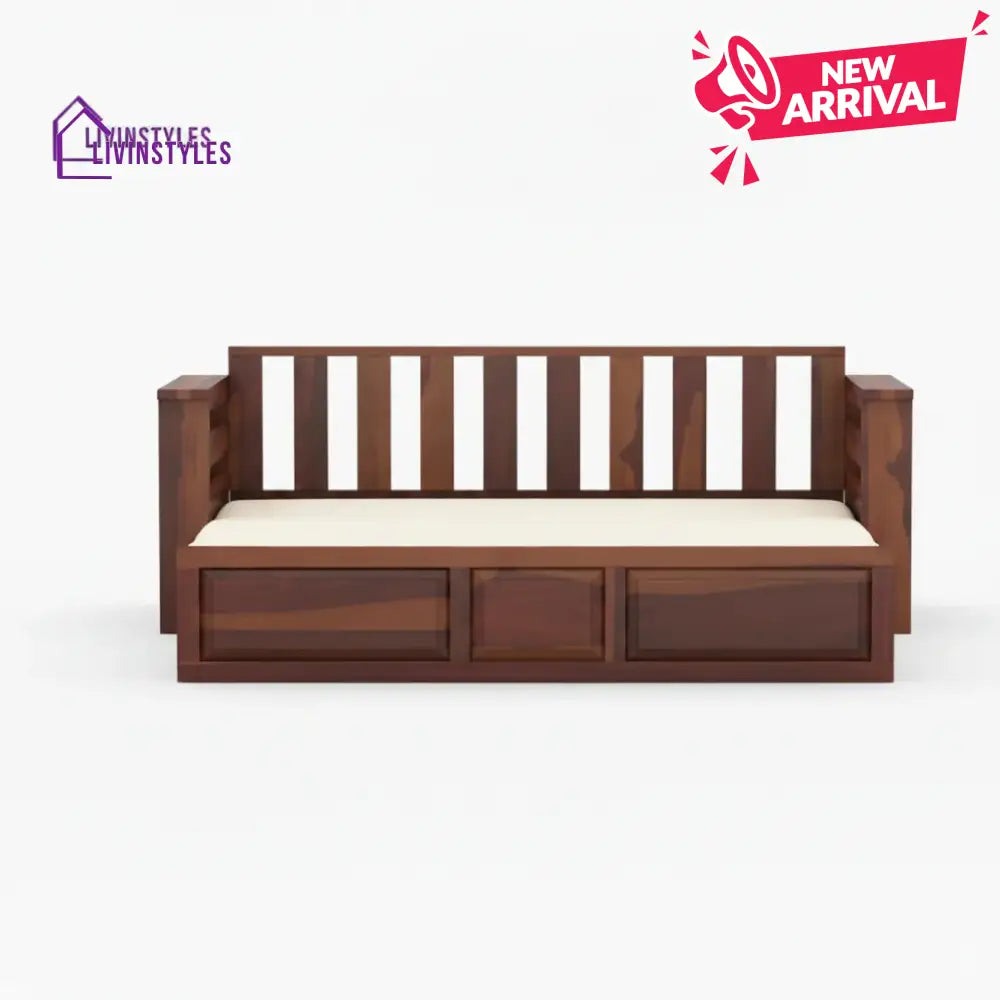Sereta Sheesham Wood Sofa Cum Bed King size - Sofa Cum Bed