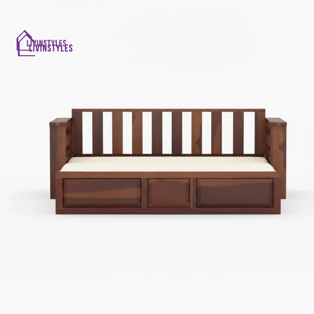 Sereta Sheesham Wood Sofa Cum Bed King size - Sofa Cum Bed