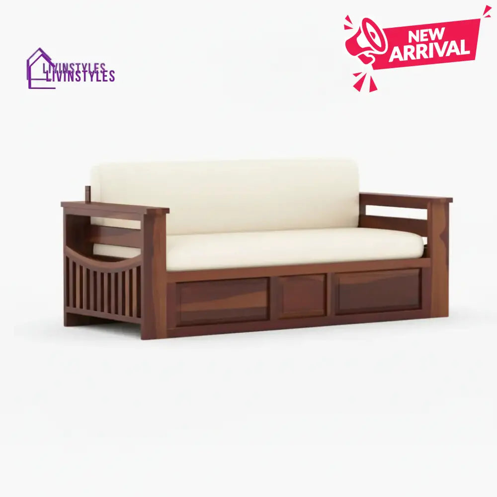 Sereta Sheesham Wood Sofa Cum Bed King size - Sofa Cum Bed