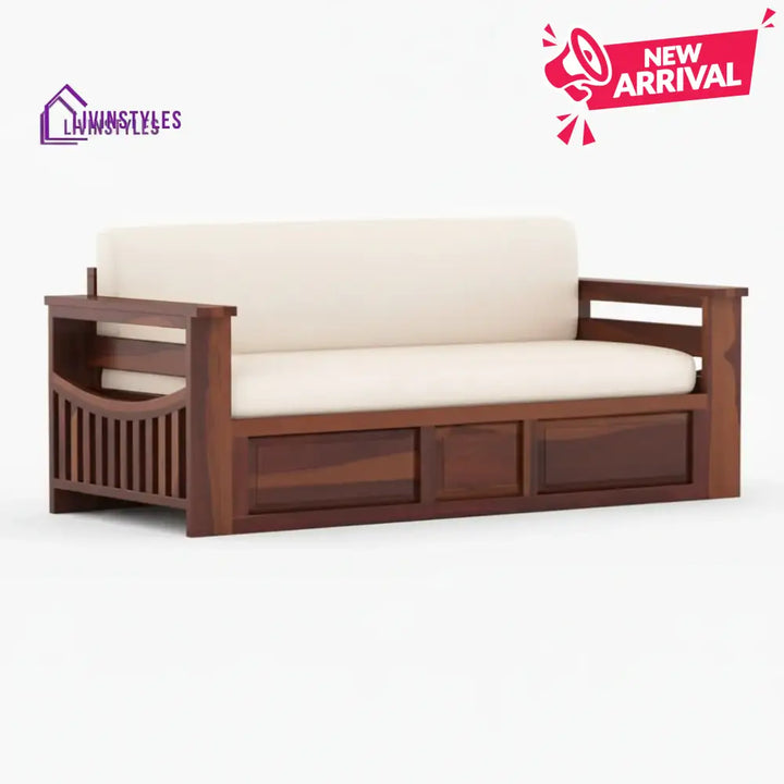 Sereta Sheesham Wood Sofa Cum Bed Queen size