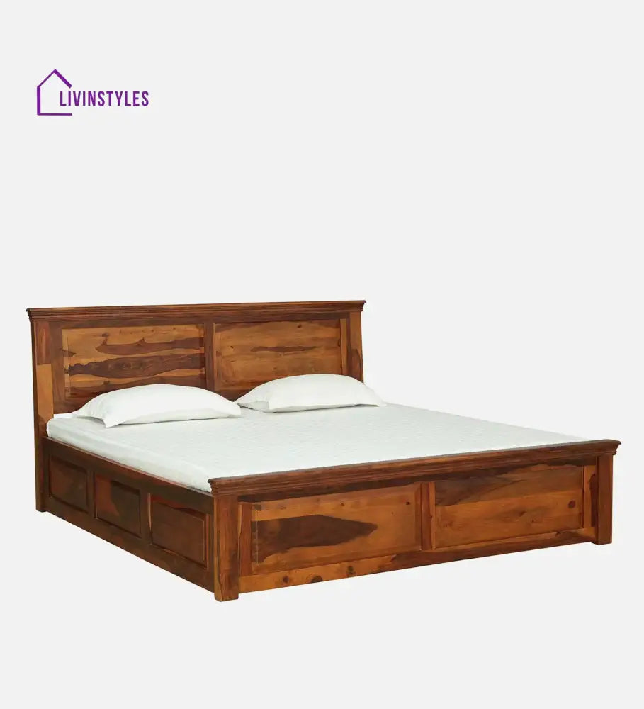Kanishka Solid Sheesham Wood Storage Beds Bedroom Furniture Sets