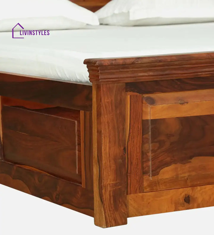 Kanishka Solid Sheesham Wood Storage Beds Bedroom Furniture Sets