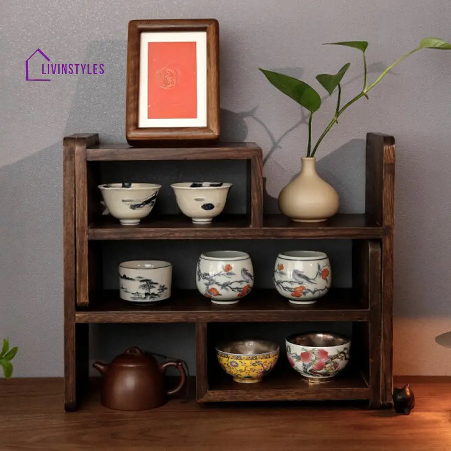 Nikita Solid Wood Storage Shelves - Set of 2