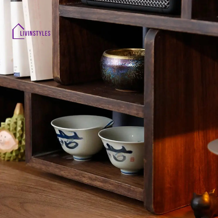 Nikita Solid Wood Storage Shelves - Set of 2