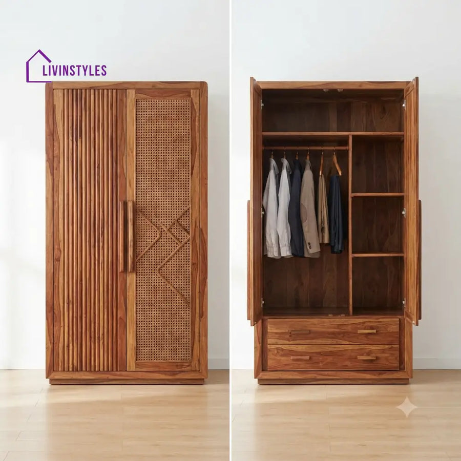 Nikita Wooden Wardrobe for Clothes | Cupboard for Clothes