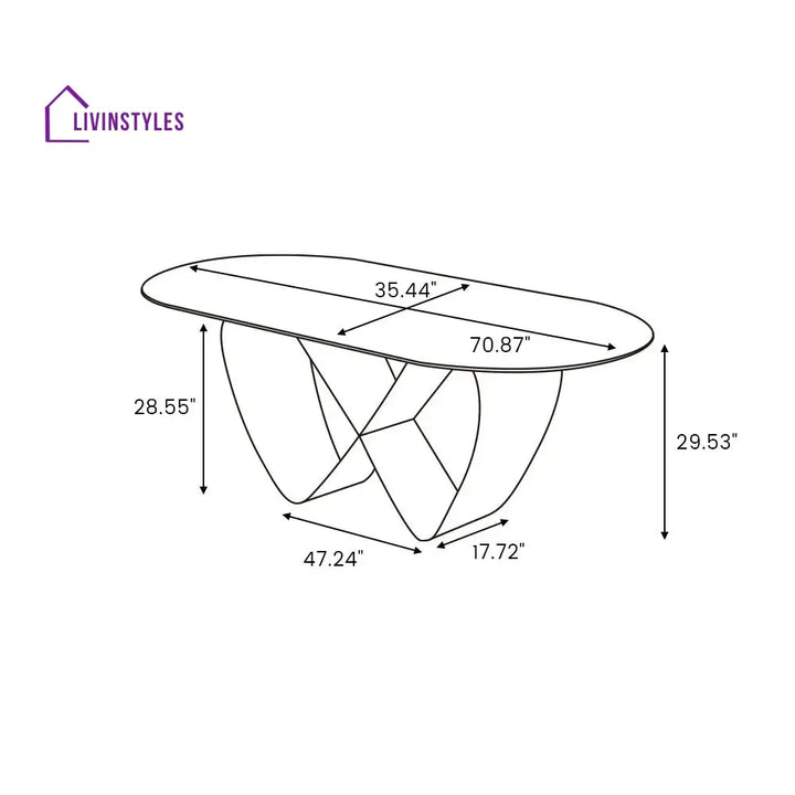 Nikolai 7 Pieces Modern Oval Dining Table Set for 6