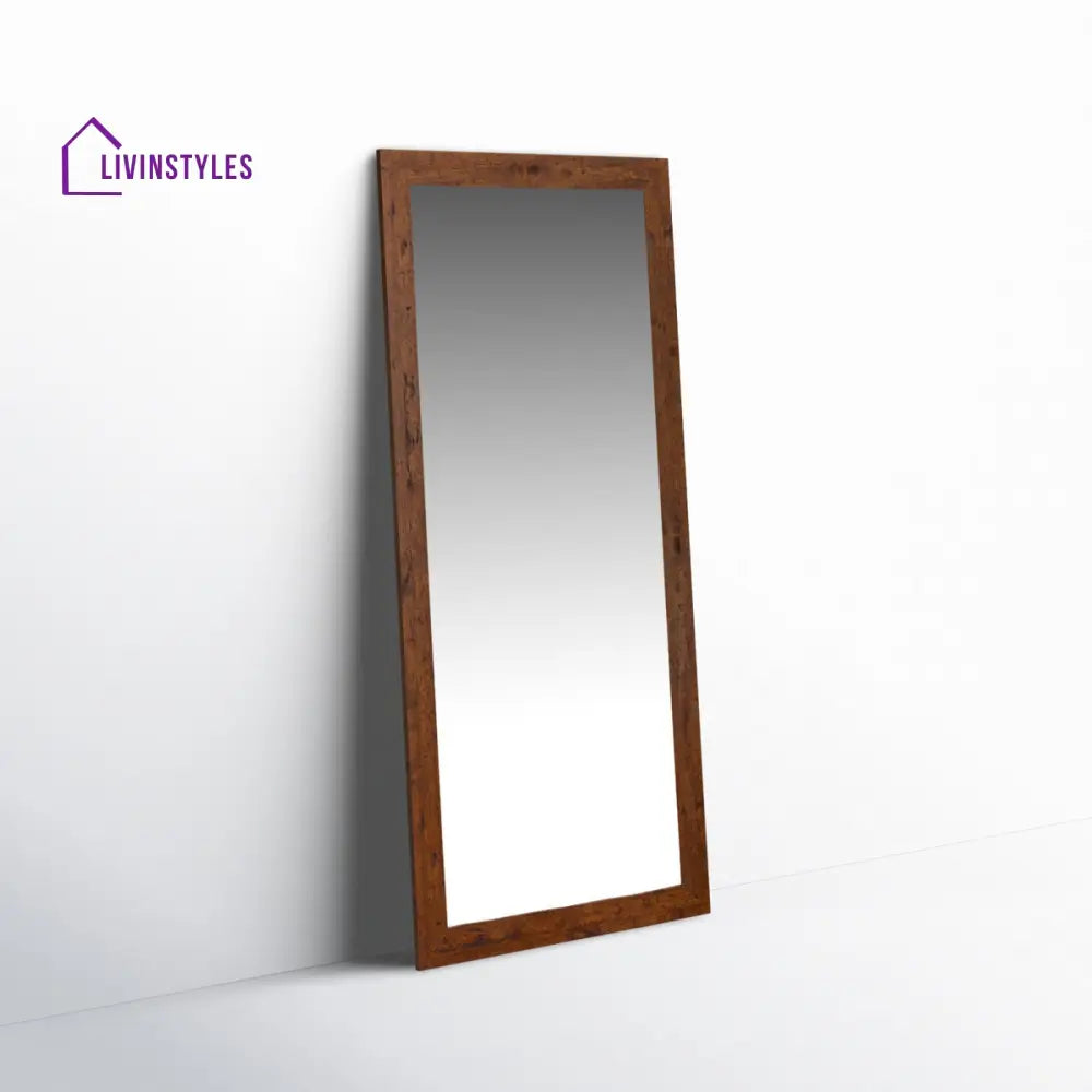 Acacia Wood Solid Wood Full-Length Leaner Standing Mirror - Wall Mirror