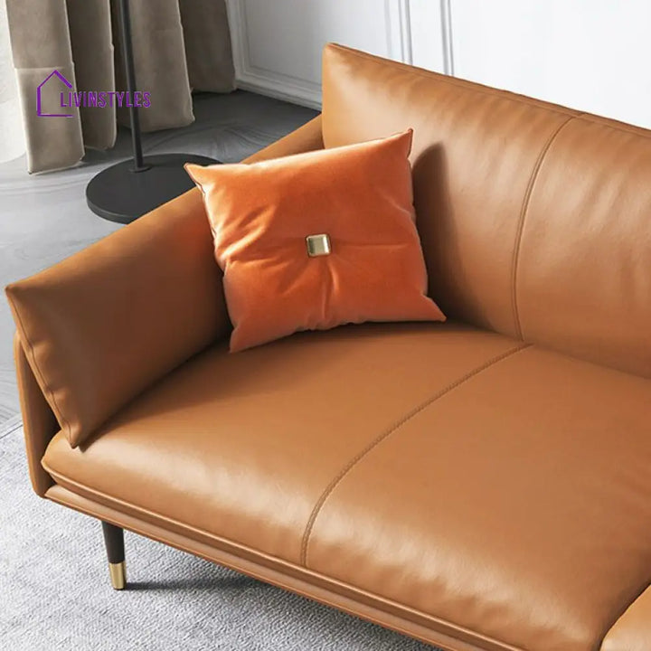 Nikolai Leatherette 3 Seater Sofa for Living Room