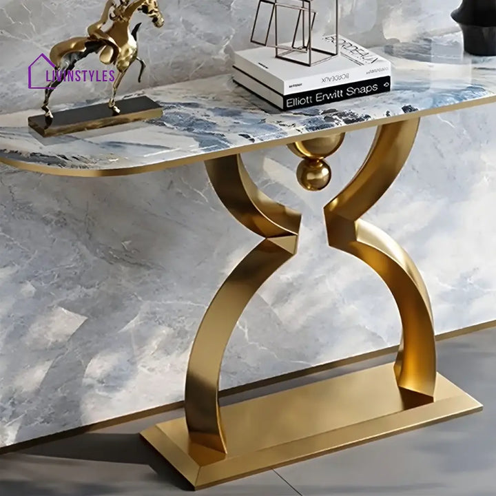 Nikolai Stainless Steel Console Table For Living Room