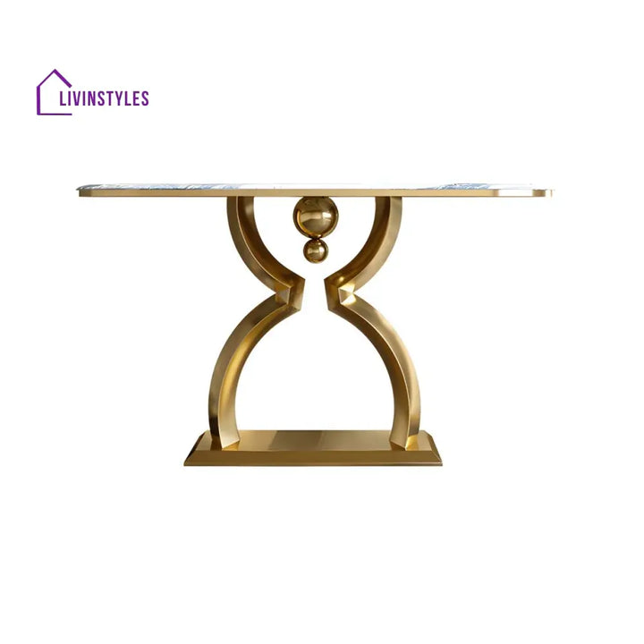 Nikolai Stainless Steel Console Table For Living Room