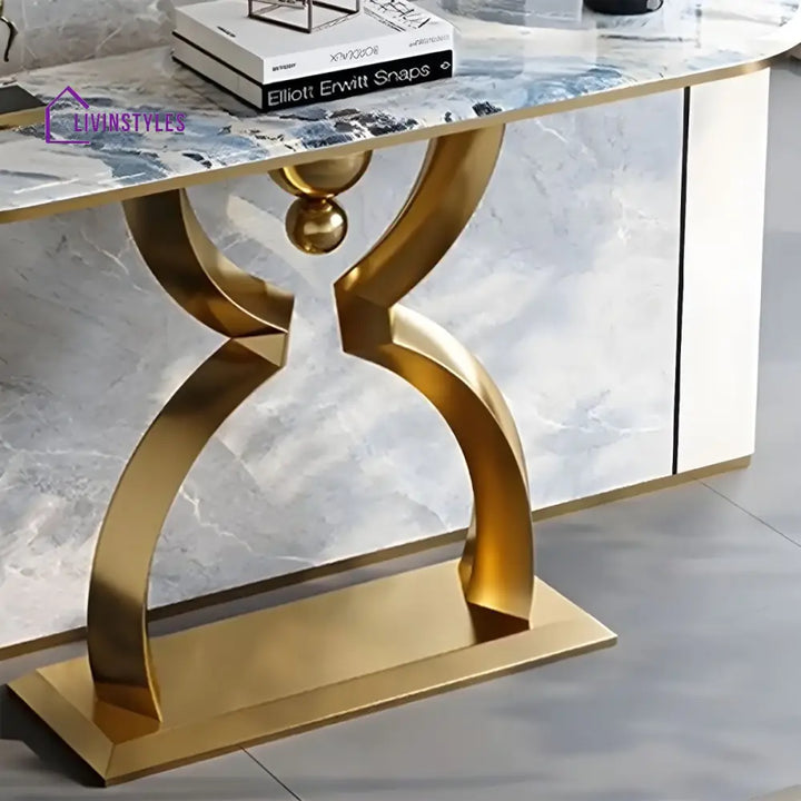 Nikolai Stainless Steel Console Table For Living Room