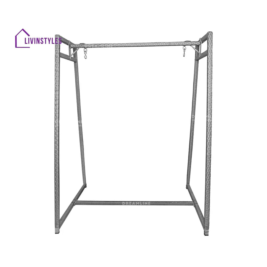 Nikos Garden Outdoor/Indoor Swing/jhula/hammocks Grey Double Seater Swing Stand - Swings