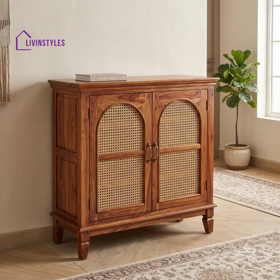 Nila Sheesham Wood Shoe Rack | Wooden Shoe Cabinet