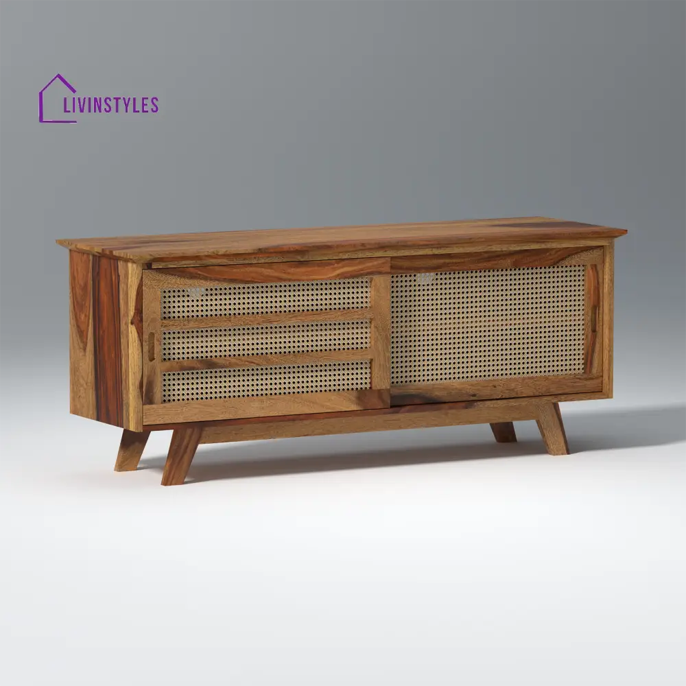 Ninel Sheesham Wood TV Unit in Natural Honey Colour tv units