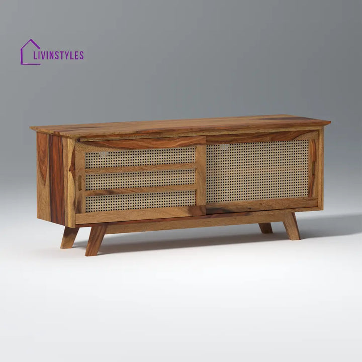 Ninel Sheesham Wood TV Unit in Natural Honey Colour tv units