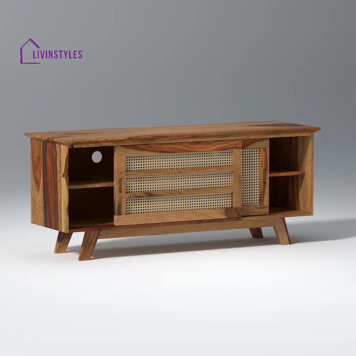 Ninel Sheesham Wood TV Unit in Natural Honey Colour tv units