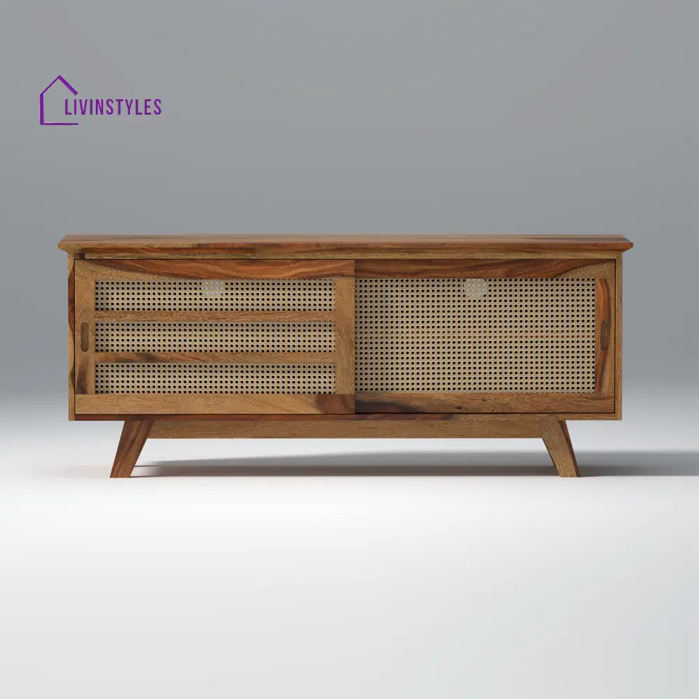 Ninel Sheesham Wood TV Unit in Natural Honey Colour tv units